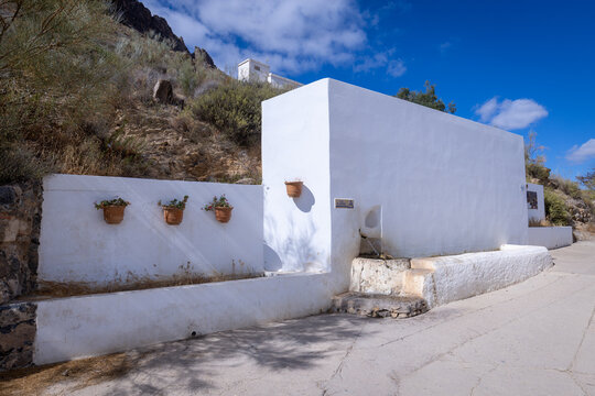 &lsquo;La Fuente&rsquo; Washhouse Fountain in Lucainena de las Torres, Almer&iacute;a, Andalusia, Spain