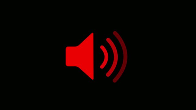 animated speaker volume icon with dynamic sound wave signal, Microphone, sound Voice animated with speaker icon.