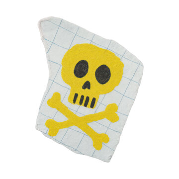 PNG Yellow skull crossbones illustration