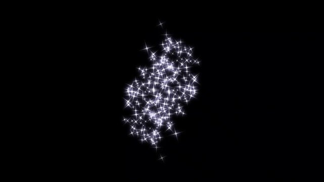 Glowing glitter trail animation, 2d glitter star sparkle animation, magic line dust, pixie dust path, twinkling magic dust, fairy sparkle stars, shimmer particles motion on black background 4k