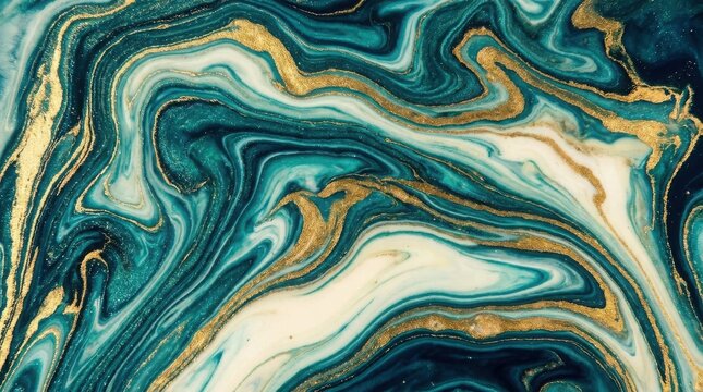 Marble texture featuring dark teal blue and metallic gold swirling patterns across the surface.