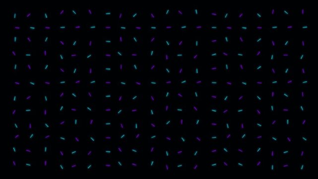 Abstract digital pattern with colorful diagonal lines on dark background