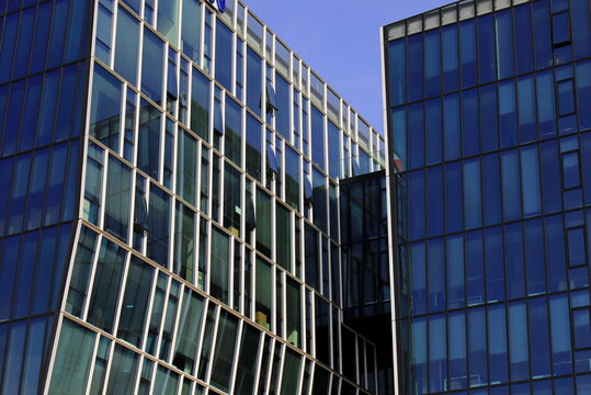 Modern residential building, apartment building, architectural design of a residential complex . Modern facade, background
