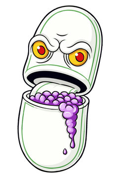 Colorful Cartoon Monster Character Collection with Creative Food, Drink and Everyday Object Designs