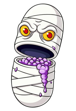Colorful Cartoon Monster Character Collection with Creative Food, Drink and Everyday Object Designs