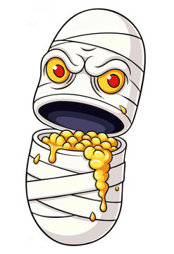 Colorful Cartoon Monster Character Collection with Creative Food, Drink and Everyday Object Designs
