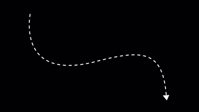 Simple white downward arrow icon on black background