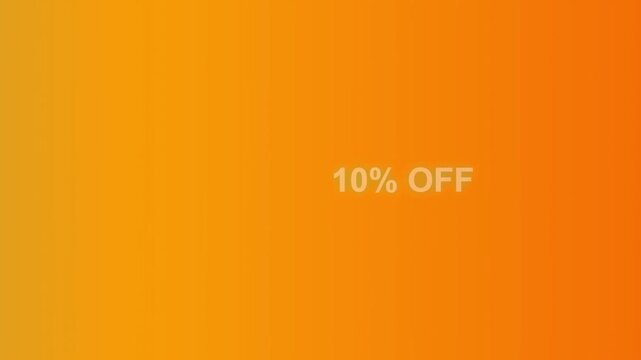 Modern discount sale banner with ten percent off text on gradient background