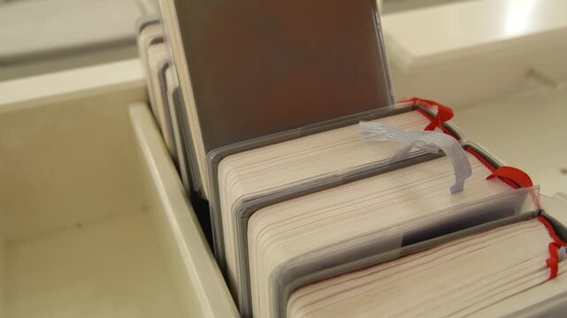 Christian Hymn Books Stored Between Church Pews