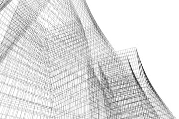 Naklejka premium architecture building abstract vector illustration