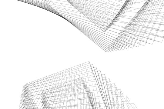 architecture building abstract vector illustration