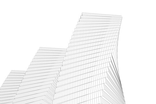 architecture building abstract vector illustration