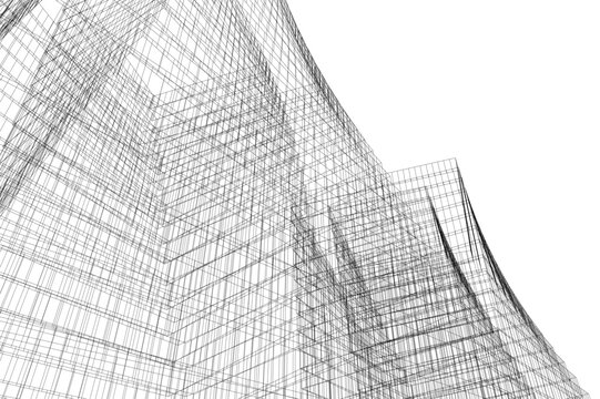 architecture building abstract vector illustration