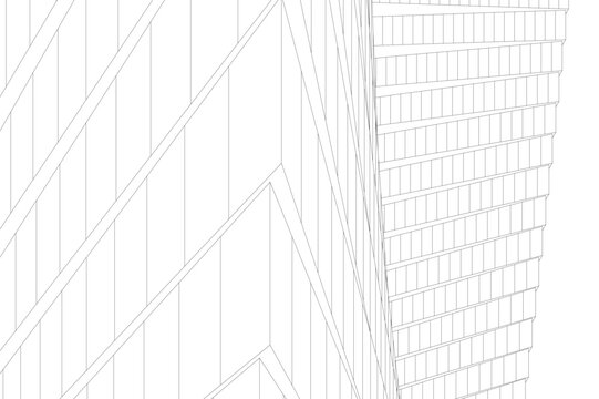 architecture building abstract vector illustration