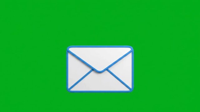 Green Screen Email Envelope Icon Animation Chroma Key 
