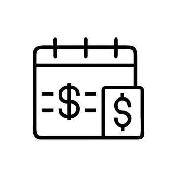 Calendar with dollar sign for financial planning and payment reminders.