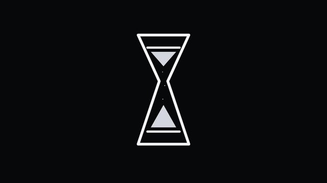 Three hand drawn hourglass icons arranged