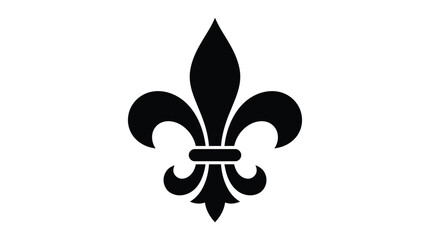 Fleur de lis design in black silhouette © GK