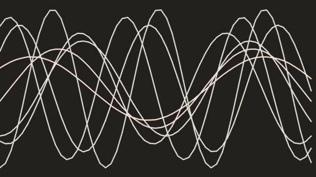Abstract Waveforms Creating Dynamic Motion in Dark Background