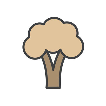 Stylized broccoli icon