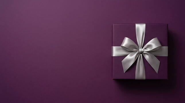 A beautifully presented gift box with a silver ribbon symbolizing celebration appreciation and the joy of giving perfect for any special occasion or heartfelt gesture