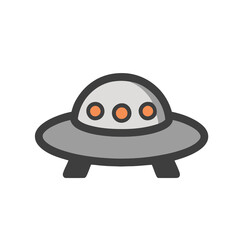 Cartoon UFO Flying Saucer Icon © celsi