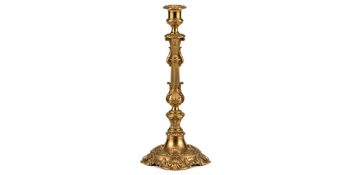  Antique brass candle holder, baroque brass candlestick, brass candle stand, elegant brass candlestick,