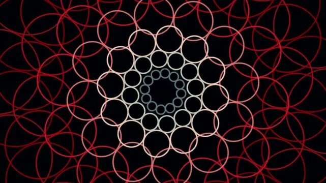 Circular Pattern Design Forming Intricate Rings in Dark Background