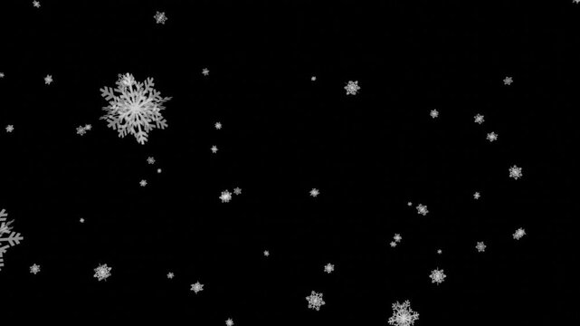 Snow Flakes Slowly Falling Illustration