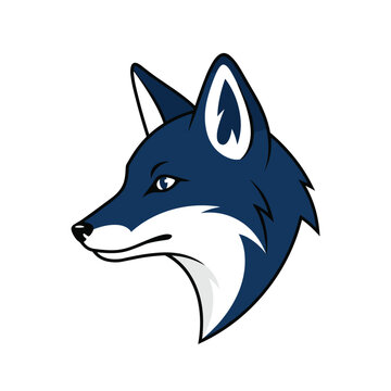 Fox head mascot logo concept for esport and sport team vector illustration