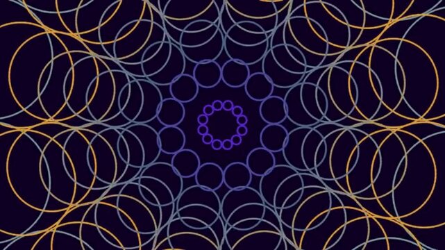 Geometric Ring Pattern Visualization Exploring Circular Motifs in Vibrant Orbiting Circles Setting