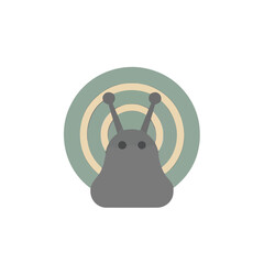 Minimalist snail illustration © deron