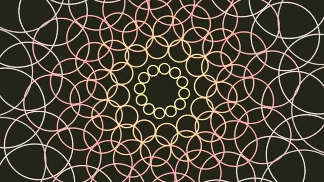 Circular Patterning Rings in Soft Gradient Kaleidoscope Motif
