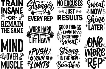 Fototapeta premium gym motivation typography design 