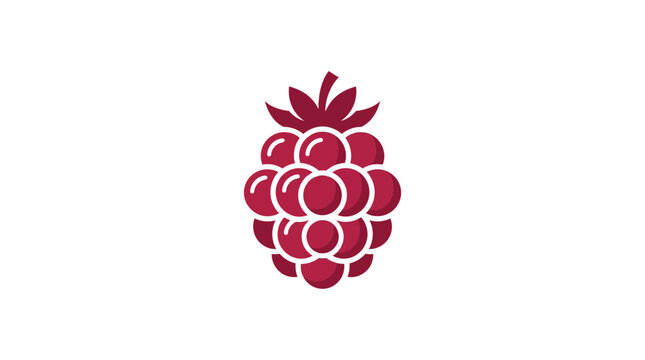 Flat style raspberry icon.