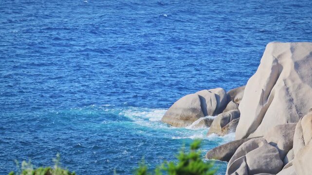 Crystal Clear Water Near Capo Testa in 4K