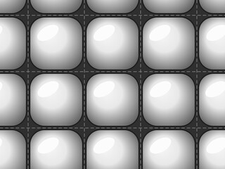 Obraz premium Glossy Puffy Quilt Pattern Soft Cushion Tiles
