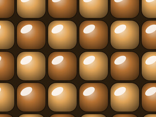 Obraz premium Shiny Puffed Quilt Cells Dimensional Textile Design