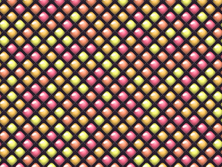 Obraz premium Squishy Tufted Cushion Grid Modern Abstract Pattern