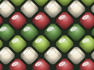 Obraz premium Squishy Tufted Cushion Grid Modern Abstract Pattern