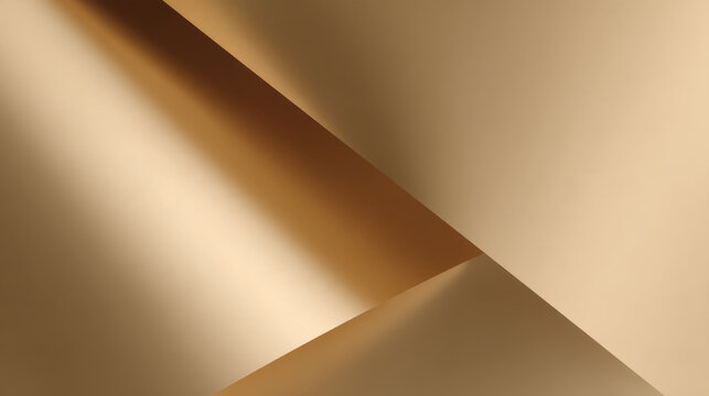 Retro art deco sculptural champagne metal folds create a refined luxury background with realistic texture, directional light and clean negative space for branding or presentation design.