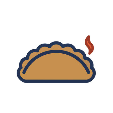 Stylized pastry with steam icon