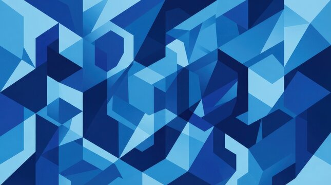 Abstract blue geometric polygonal background pattern