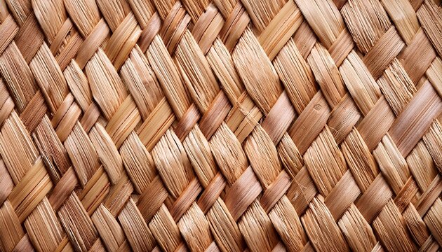 Beige Thai Style Rattan Wicker Texture