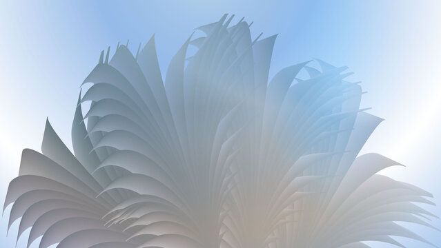 abstract creative Architectural technology communication background. white sky blue sunbeam color with transparent effect illustration