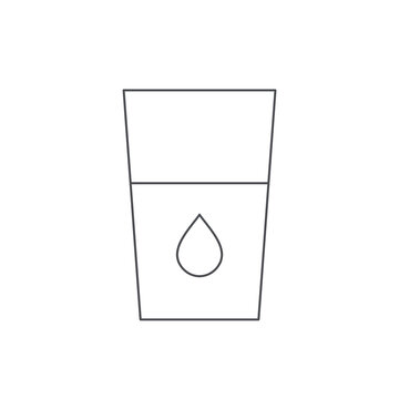 Glass of drinking water outline icon