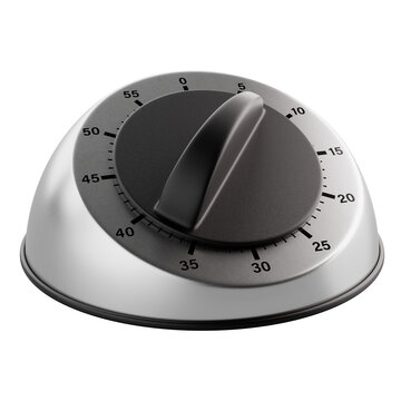 60-minute countdown kitchen timer on a transparent background