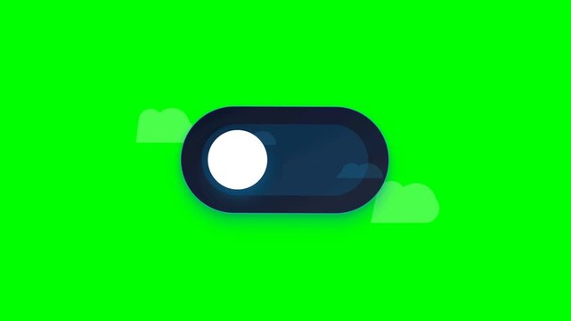 4K Parallax Sky Animation Featuring Floating Airplane Toggle Switch Graphic