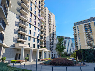 Fototapeta na wymiar Modern residential apartment buildings Belgrad