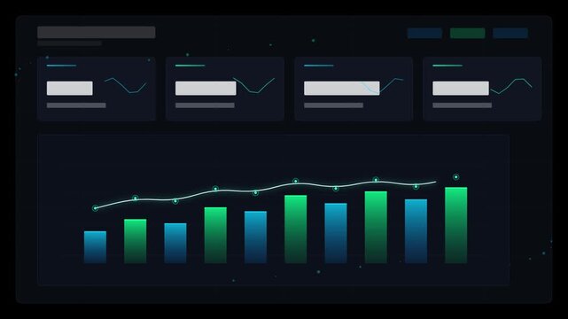 Abstract Corporate Data Visualization & Analytics Seamless Loop 4K